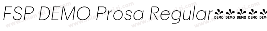 FSP DEMO Prosa Regular字体转换